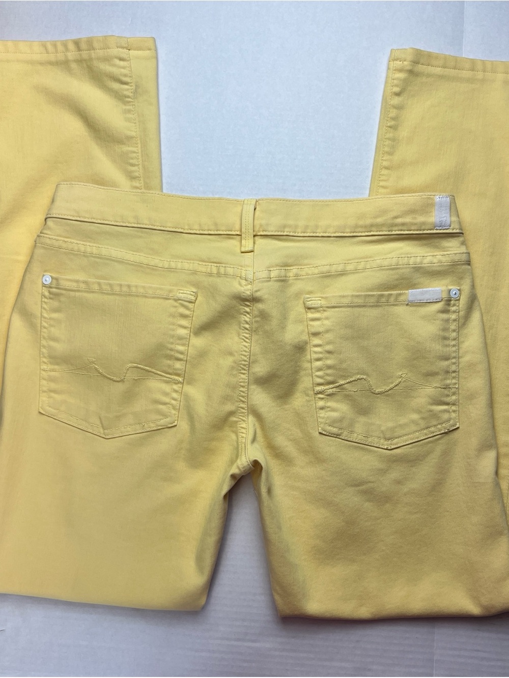 7FAM Yellow Jeans Slim Leg- size 32